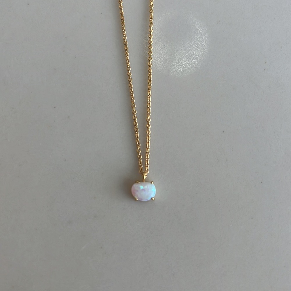 Anthropologie Opal Necklace - gold chain 15”. New.